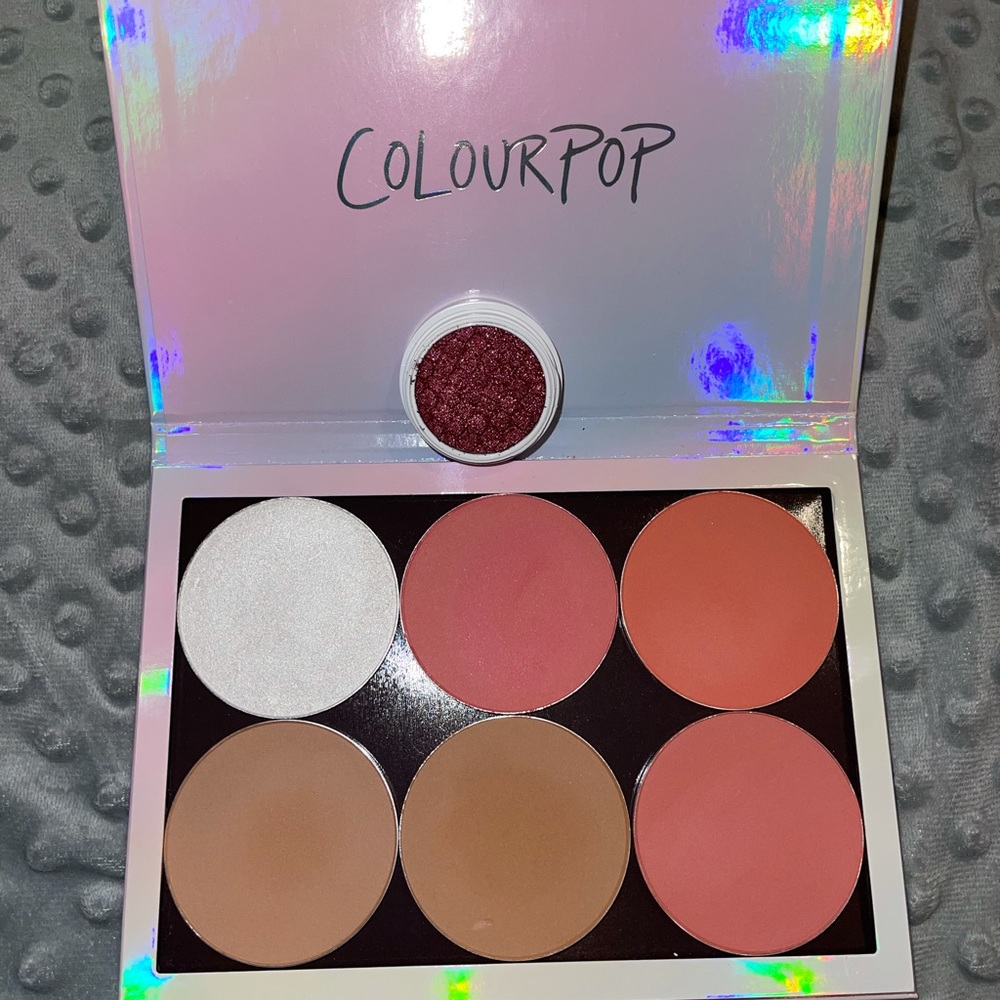 COLOURPOP highlight, blush, contour and eyeshadow